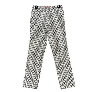 Krazy Larry Pants Womens 2 Geometric Slim‎ Straight Leg Slacks Formal USA made